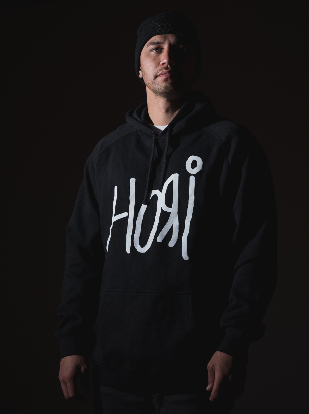 Mens Black Hori Hood