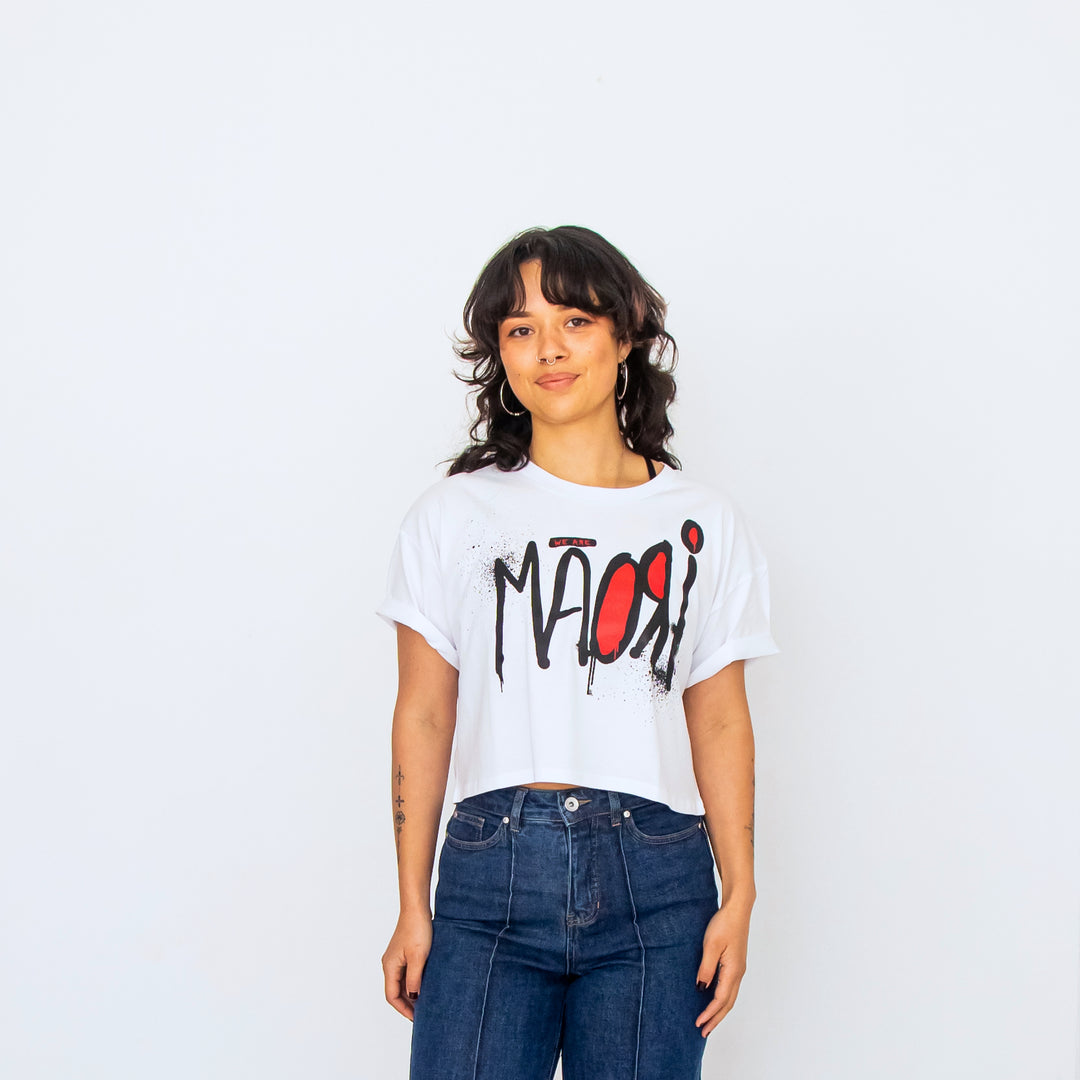 We Are Māori Womens Crop Tee