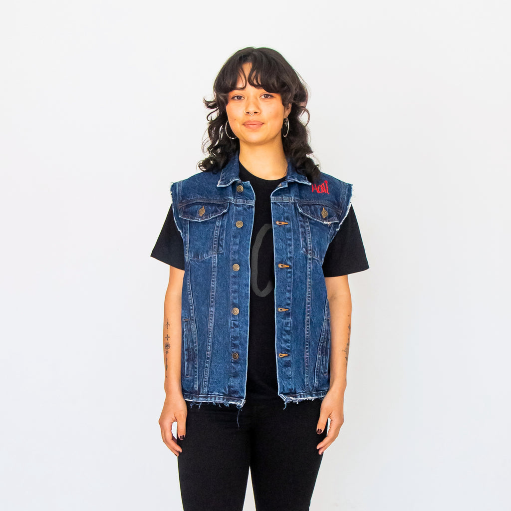 Whaea Denim Vest | The HORI - Controversial Art & Apparel – THE HORI